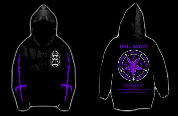 Hail Satan ジップアップパーカー (purple) Hail Satan ジップアップパーカー (purple)