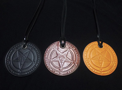 Leather Baphomet Pendant Leather Baphomet Pendant